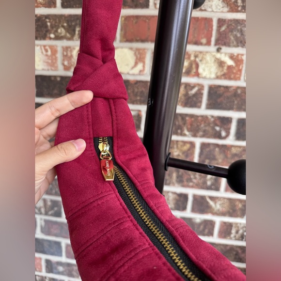 Handmade Vegan Suede Croissant/Crescent/Dumpling/Banana Bags Handbag Crossbody - Picture 4 of 15